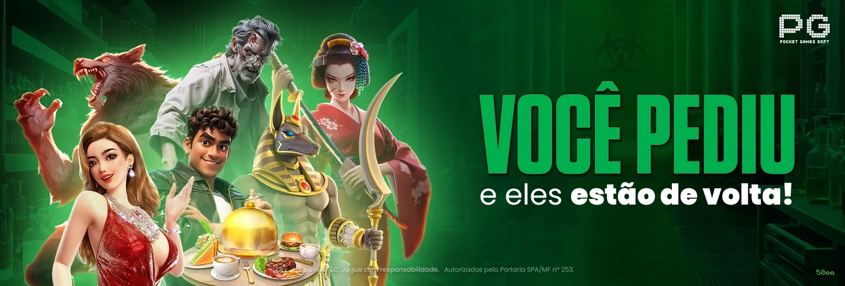 Imagem promocional dos jogos Fortune da 58ee
